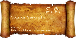 Spinka Veronika névjegykártya